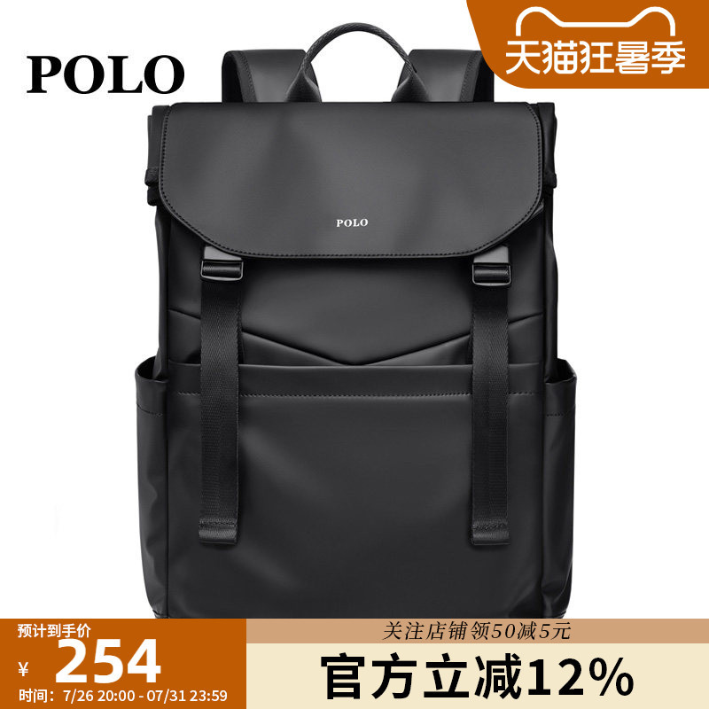 Polo Backpack Men's Fashionable Casual Backpack 17.3inch Computer Bag Large Capacity Travel College Student Bag