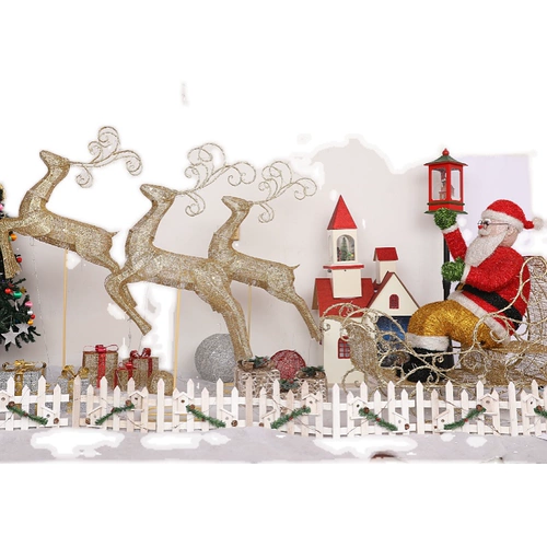 Рождественская сцена макета лосей праздничный отдел.