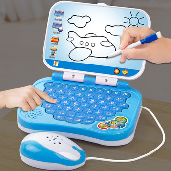Children's Intelligence Early Education Machine, Kids Learning and Training, Baby Educational Notebook Toy, Simulated Tablet Practice Computer