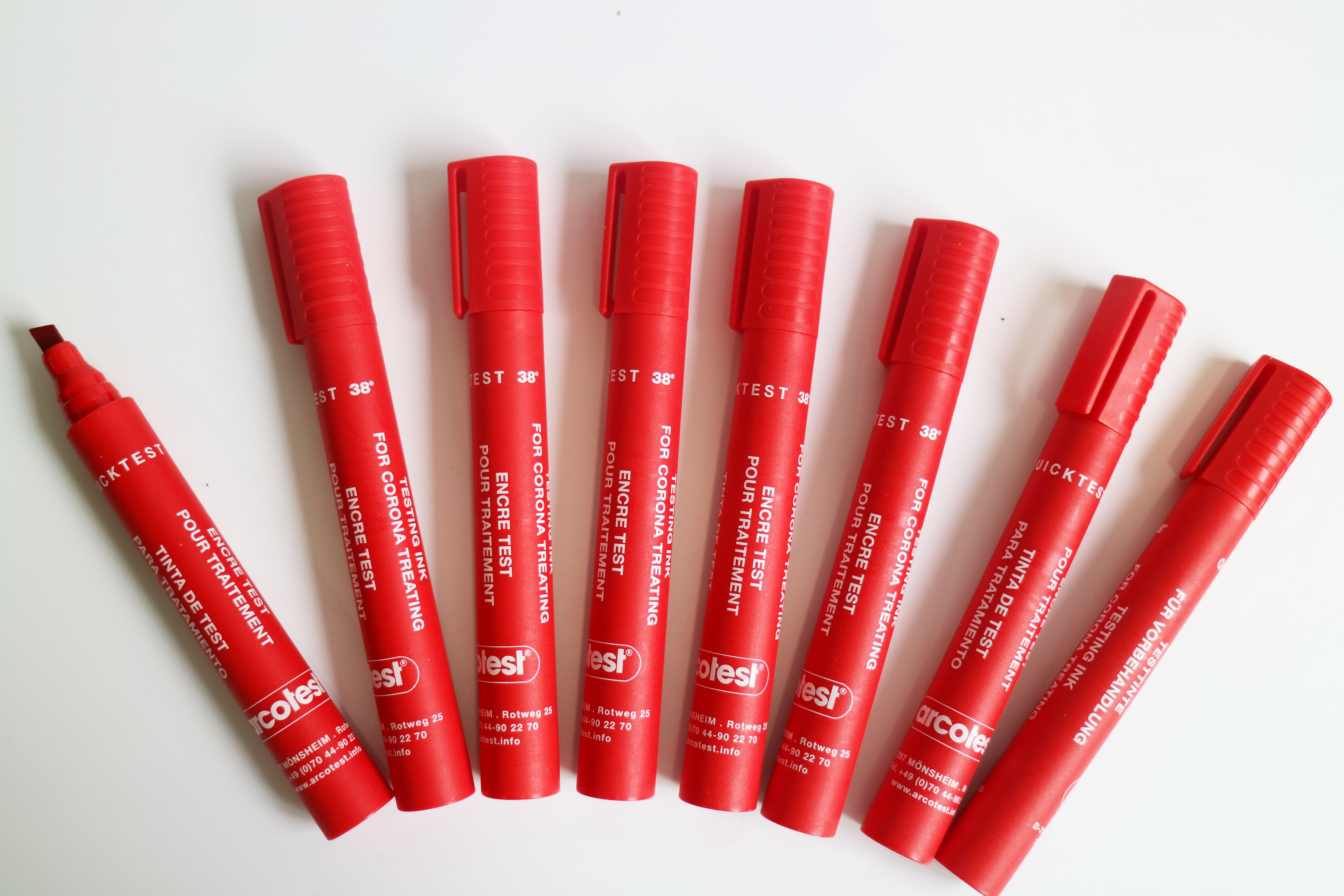 German arcotest Dyne pen big red quick dry