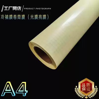 Cold film roll film (light film Bright Film) PVC cold film yellow bottom 50 m roll advertising film factory direct sales