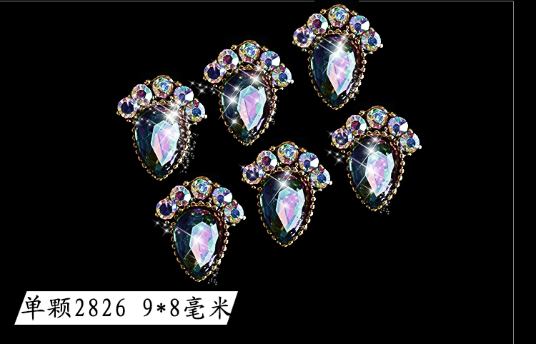 Phong cách bohemian Nhật Bản kim cương retro màu ngọc lam phụ kiện móng tay dụng cụ làm móng trang sức rhinestone nail thoải mái - Công cụ Nail