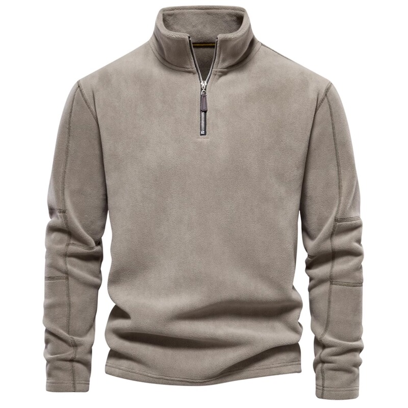 Jeep Jeep Half-Zip Long-Sleeved T-Shirt Men's Autumn and Winter 2026 New Warm Classy Casual Men's Sweatshirt