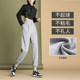 Gray autumn and winter velvet sweatpants for women 2024 new style small harem pants, sweatpants, high-waisted casual pants