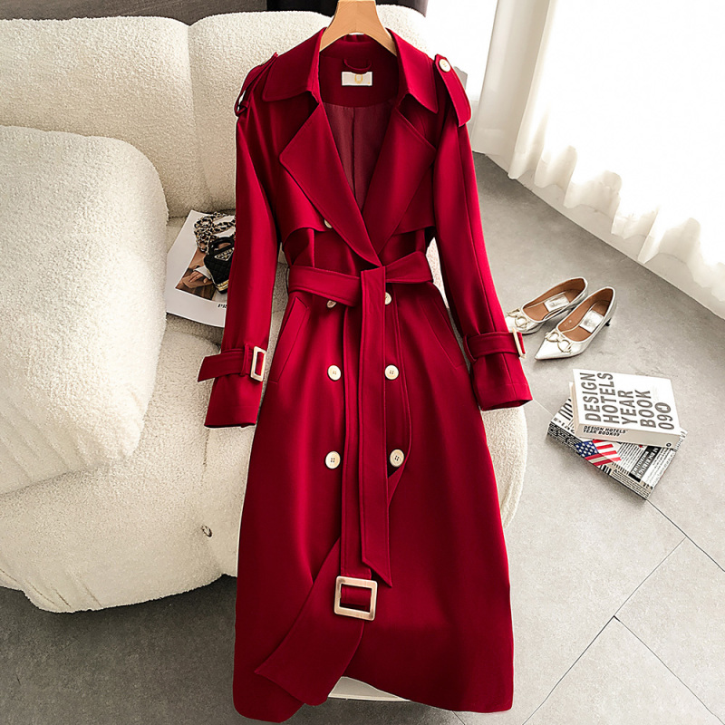 2026 Spring and Autumn New Style Trench Coat for Women, Mid-Length, Popular French Style, Draped, High-End Casual Texture