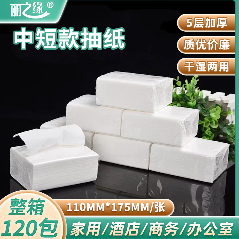 Lizhiyuan Napkins for Office, Hotel, Restaurant, Commercial Use, Tissue Paper, Toilet Paper, Hand Wipes, Facial Tissues, Whole Box of 120 Packs