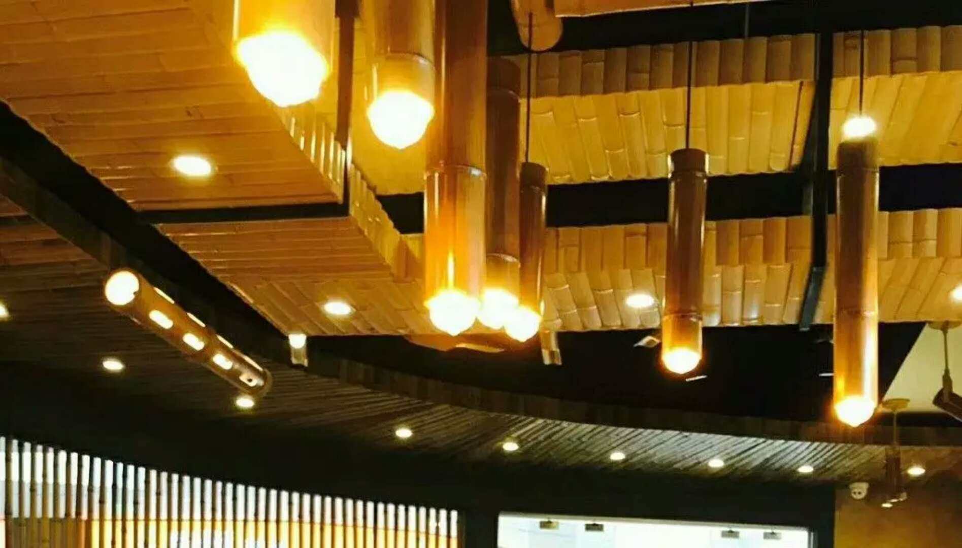 民宿竹编灯日式田园竹子个性圆筒灯长条灯新中式打孔个性老式简约-阿里巴巴