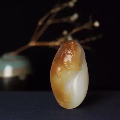 Xinjiang Hetian jade Sugar white material Seal Hou Bai Xiang Hand piece Sheep fat white jade seed material minced Hetian jade