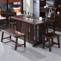 New Chinese tea table chair combined Zen solid wood tea table minimalist modern tea room tea table bubble kutian tea table tea table