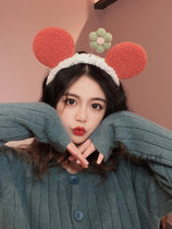 Japan JULIPET autumn and winter new cute three-dimensional flower face washing hair band ins makeup plush girl hair band