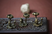 Reclining lotus lotus (carp play lotus) Pure copper carved lotus incense decoration of a piece