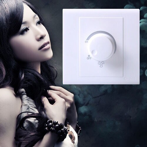 Chint Electrician 86 Type White Switch Socket Panel NEW7D Ceiling Fan Switch Speed Control Switch