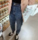 Quần jeans nữ 9 điểm, quần lửng ống suông thẳng retro mùa xuân và thu 2019 mới của phụ nữ K434 - Quần jean quần bò nữ