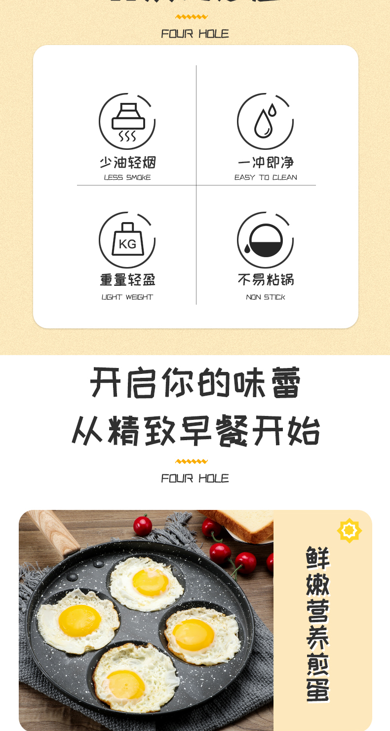 四孔多功能煎锅 图2