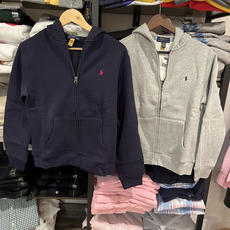 【Wenwen in Canada】Ralph Lauren Boys' Thin Fleece Hooded Sweatshirt Jacket