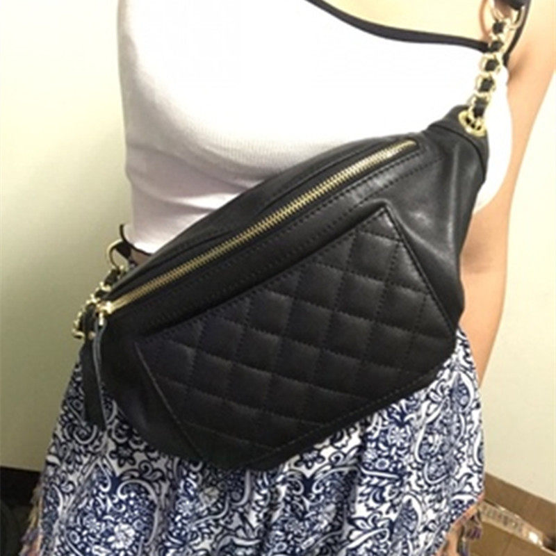 2021 new net red with the same leather rhombus chain bag head layer cowhide single shoulder messenger portable small black bag trendy women