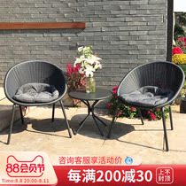 Balcony small tables and chairs three pieces of tea chairs combined tea lazy household leisure one table two chairs