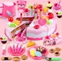 Xiao Ma Baoli Play House Bộ đồ chơi nhà bếp Bộ đồ ăn mô phỏng Bánh sinh nhật Nấu cơm Cô gái đồ chơi của trẻ em bé búp bê