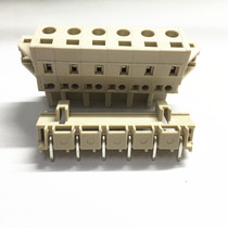 Plug-in type screw-free terminal dual power connector 7 5 pitch with fixing hole 4p straight pin 6p straight bend