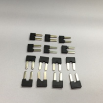  (Manufacturer)Short-circuit piece Terminal block Short-circuit strip insulation piece 2 sections black 5 08 or 5 0 copper
