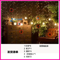 Childrens real scene production Night scene photo studio decoration real design store Wedding studio props are small and fresh