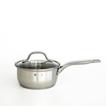 (G12) Foreign trade out of France T home 16cm single handle milk pot 18-10 stainless steel auxiliary food pot without coating