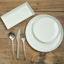 Lujia LZ high temperature porcelain household commercial dish plate disc long square plate underglaze color hard fine porcelain safety