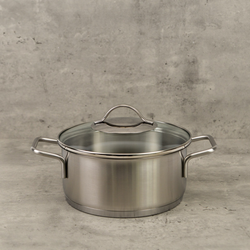 Foreign trade Export Germany 20cm High and short Soup Pot 18-10 stainless steel Home small hot pot