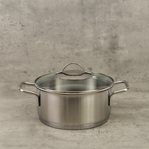 Foreign trade Export Germany 20cm High and short Soup Pot 18-10 stainless steel Home small hot pot