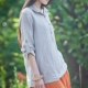 Áo sơ mi cotton và vải lanh phụ nữ 2021 đầu mùa xuân và mùa thu văn học mới của phụ nữ đơn giản hàng rào retro hoang dã đơn giản - Áo sơ mi