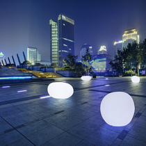 Commercial Meichen Luminous Stone Stool Creative Rest Stool Shopping Mall Leisure Seat Outdoor Garden Landscape Stone Lamp