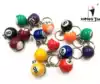 Black No 8 single mini billiards keychain 16 color billiards sub pendant key chain digital random delivery