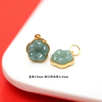 Подвеска из серебра 92# с инкрустацией из синего водного жадеита