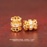 Двусторонний поднос для цветов из серебра 33# с позолотой и бриллиантами диаметром 5,5 мм.