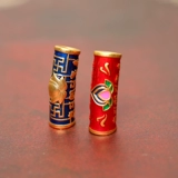 Красная изогнутая трубка, браслет, бусины, золотые аксессуары