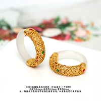 122 # серебряное инкрустированное бриллиантовое желе-кольцо из личи/кольцо для бега