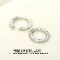 Универсальная пряжка из серебра 15#925 с платиновым покрытием и бриллиантами