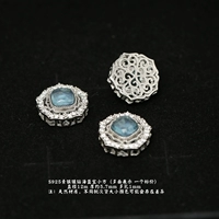 59# серебряный квадрат с бриллиантами и аквамарином