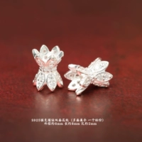 Серебро 32#925 с бриллиантами, двусторонний поднос для цветов диаметром 6 мм.