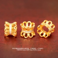 21# серебряный позолоченный двухсторонний поднос для цветов диаметром 8,6 мм с бриллиантами