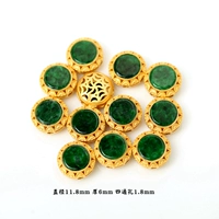 Натуральная изумрудная реплика, золотые аксессуары