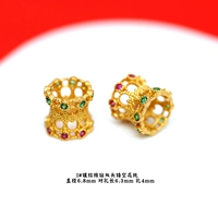 I# Двусторонняя полая подставка для цветов, инкрустированная красными и зелеными бриллиантами.