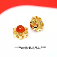 Красные шестиугольные бусины, серебро 96 пробы