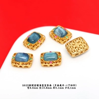 Серебро 90# с бриллиантами и аквамарином, аксессуары