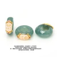 Нефритовая застежка из серебра 126# с позолотой