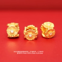 Серебро 179# с позолоченным бриллиантом диаметром 5,5 мм, четырехгранный цветок