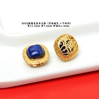 37# серебряный позолоченный квадратный лазурит