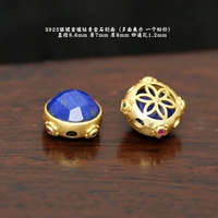 Серебро 75# с бриллиантовой гранью лазурита