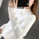 Half turtleneck sweater for women 2023 new autumn clothing versatile loose short solid color knitted bottoming sweater winter pullover trend