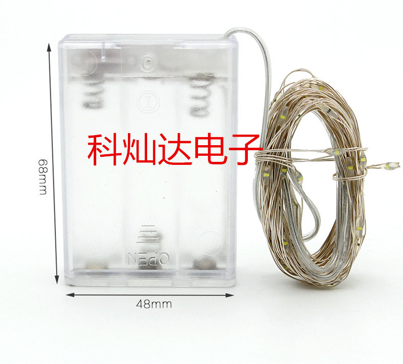 No. 5 3 battery box full star color light string LED lights string Jedhram decorative lamp 10m 100 lamp 4 5V